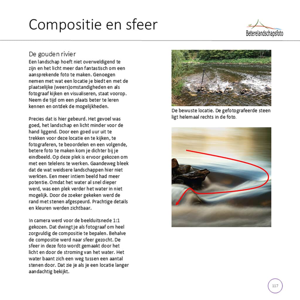 Voorbeeldpagina uit het e-book Fotograferen is een Kunst van Betere Landschapsfoto.