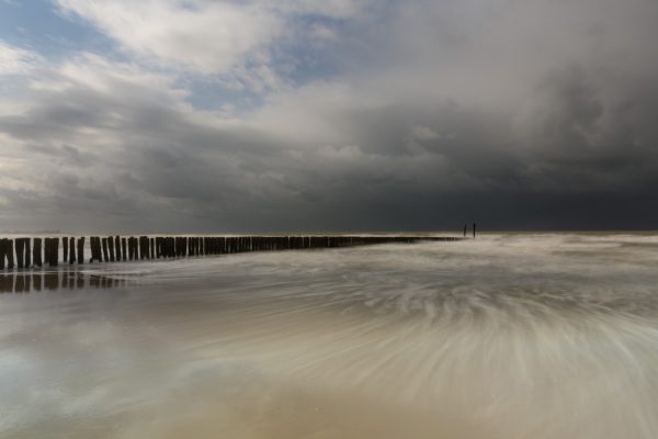 Ruige weersomstandigheden tijdens de privé masterclass kustfotografie met lange sluitertijden