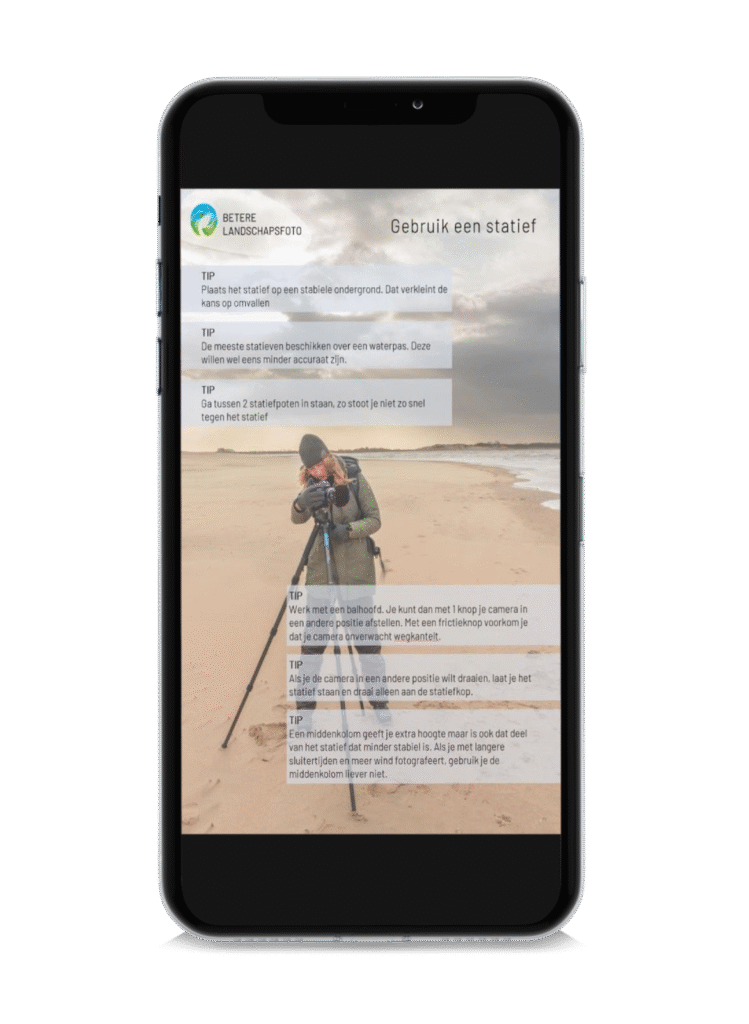 Voorbeeldkaart digitale coach natuurfotografie.