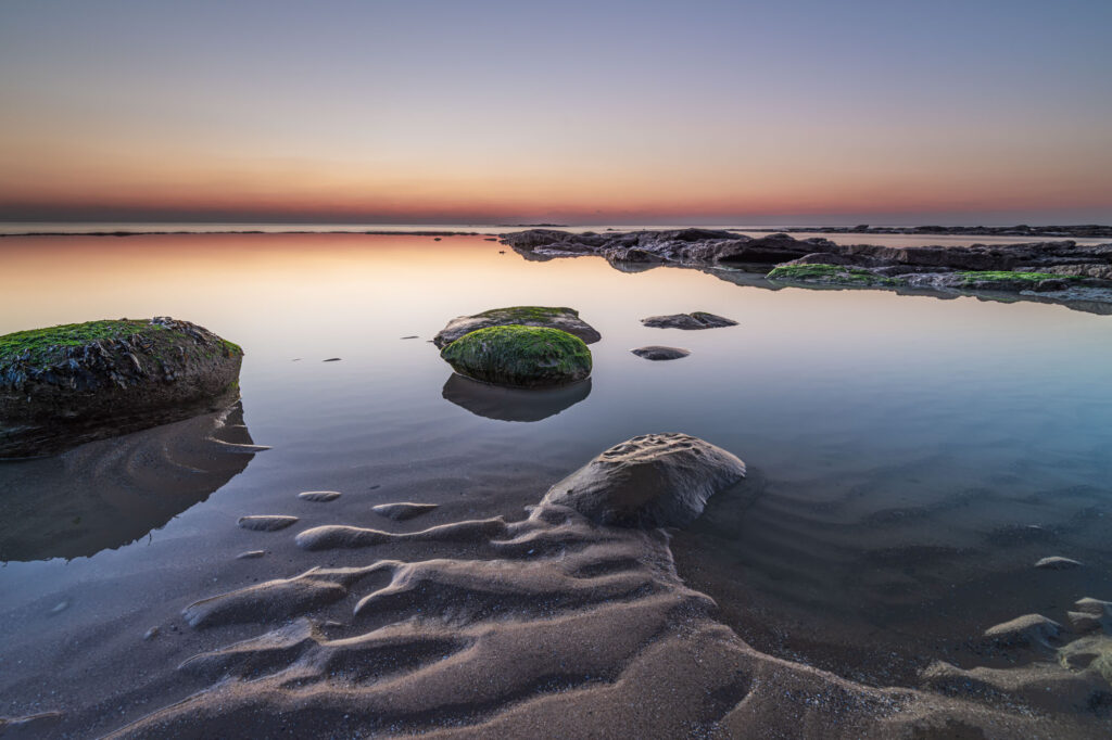 Het blauwe uur aan de Franse Opaalkust.