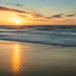 Zonsondergang op de Maasvlakte.