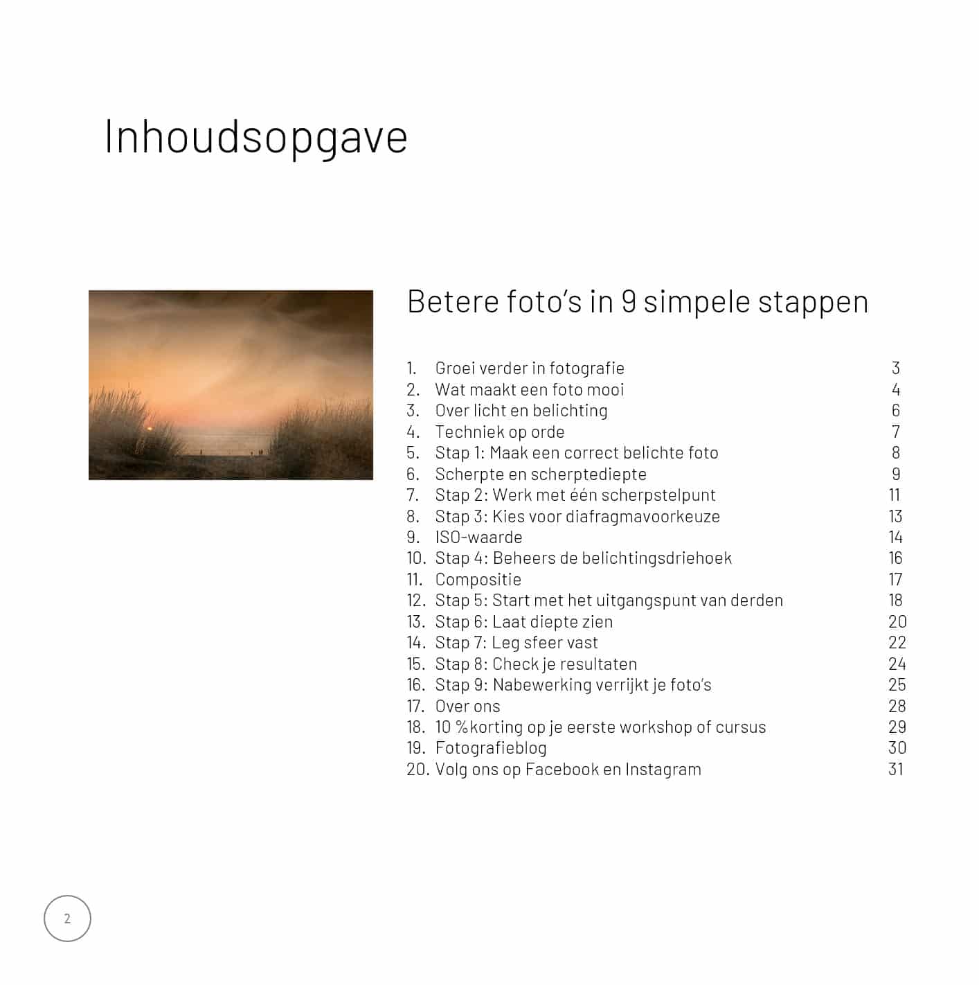 Betere foto's maken in 9 simpele stappen 2 Voorbeeld Foto Gratis Ebook Natuurfotografie 1 Betere Landschapsfoto